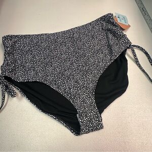 Shade &‎ Shore Black and White Polka Dot Bikini Bottom
